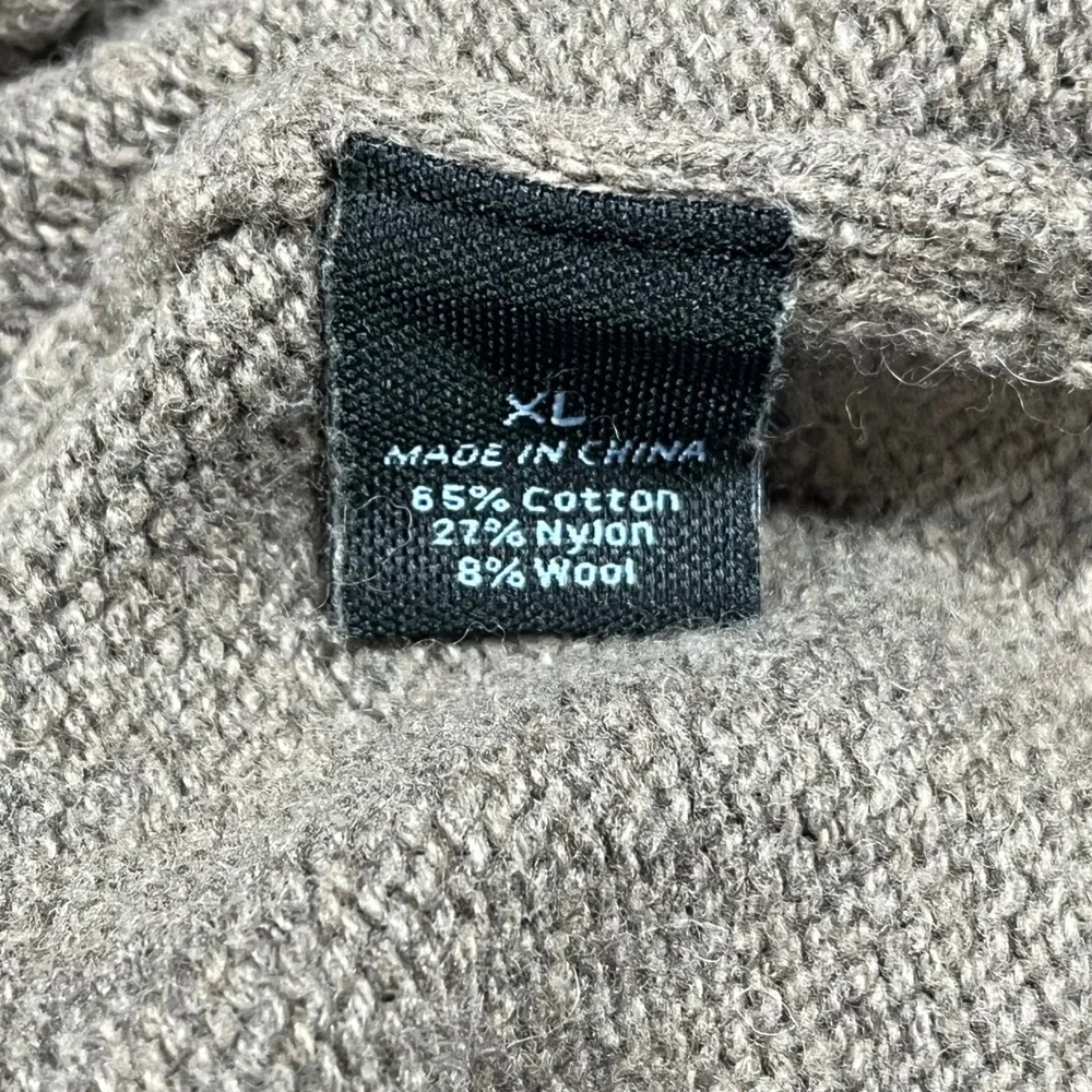 Marc Anthony Academia Grandpa Shawl Collar Cable Knit Sweater Cotton Wool Men XL